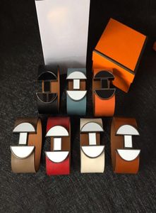 hoge kwaliteit merk sieraden lederen armband voor dames geëmailleerde roestvrijstalen armband9410461