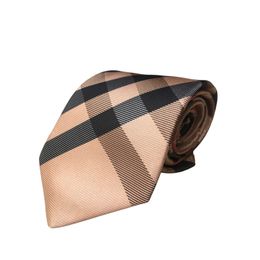 Cravate de luxe en soie à carreaux pour hommes, marque de haute qualité, à la mode