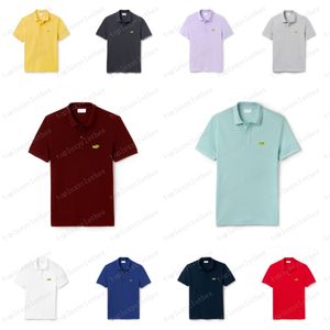 Brands de haute qualité pour hommes Top Crocodile Broderie Shortsleeve Solid Shirt Polo Homme Slim Men Vêtements Camisas Polos Shirt S6xl