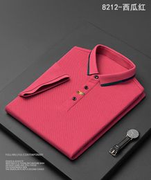 Haute qualité marque Paul T-shirt à manches courtes hommes Bee polo 100% coton revers Business coréen été broderie vêtements pour hommes
