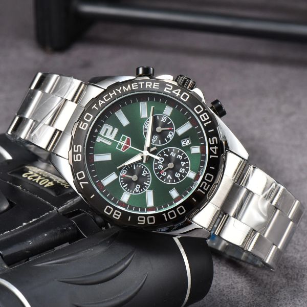 Brand de haute qualité Tag Tog F1 Série Racing Sports Leisure Men Man Luxury Luxury Sweet en acier inoxydable Mouvement designer Automatique Quartz Watches All Dial Work Sapphire AAA