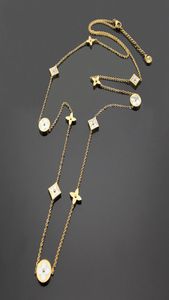 Hoogwaardige merk titanium stalen trui ketting 18k gouden rozen zilveren lange ketting geschikt voor mode dames039S cadeau come2729553