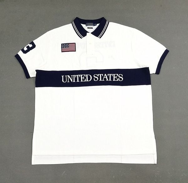 Branded de alta calidad 100% Algodón Nuevo diseño Color sólido Inglaterra Camiseta de manga corta de EE. UU. Camisetas Nacionales
