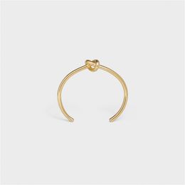 Hoge kwaliteit messing armband mannen vrouwen stropdas armbanden manchet voor vrouwen sieraden eenvoudige mode creatieve staaldraad rose zilver gouden armband charme armbanden ontwerper