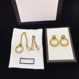 Hoge kwaliteit messing oorbellen ketting tijger hoofd ketting persoonlijkheid vergulde ketting oorbellen voor vrouw en man Products258A