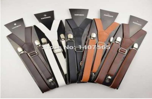 Bretelles en cuir pu pour hommes et femmes, bretelles marron et noires de haute qualité, largeur 25mm, 120cm7945643