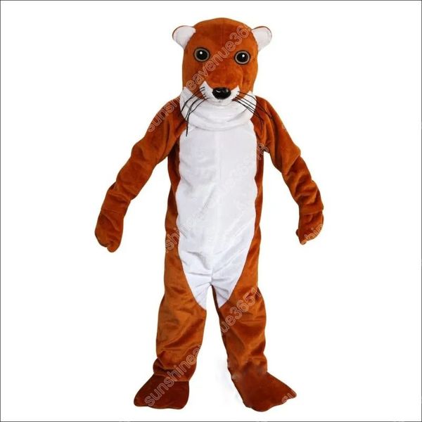 Costume de mascotte de belette marron de haute qualité, personnage de dessin animé, carnaval unisexe, Halloween, carnaval, fête d'anniversaire pour adultes, tenue fantaisie pour hommes et femmes