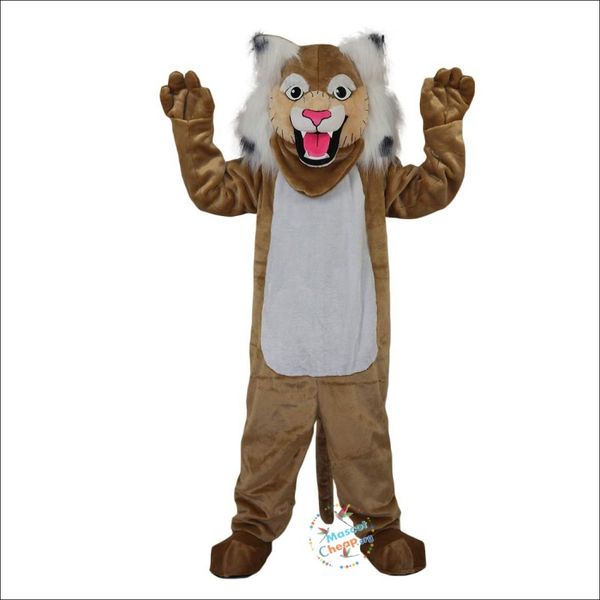 Haute qualité marron chat sauvage chat errant lièvre raton laveur dessin animé mascotte Costume Halloween noël fantaisie robe de soirée dessin animé personnage costume carnaval unisexe adultes tenue