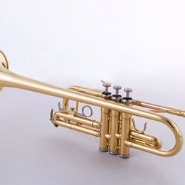 Trompette professionnelle à clé C de haute qualité, bronze phosphoreux plaqué or, instrument de jazz, ton de qualité professionnelle, trois tons