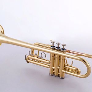 Trompette professionnelle c-key de haute qualité, bronze phosphoreux plaqué or, instrument de jazz, tonalité de qualité professionnelle, trois tons