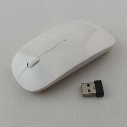 Ratón y receptor inalámbricos ultradelgados de color caramelo de alta calidad Ratón de computadora para juegos óptico y colorido USB 2.4G para documentos de oficina, etc.