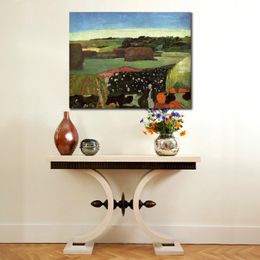 Reprodução de arte em tela de alta qualidade de palheiros de Paul Gauguin na Bretanha pintura de figura decoração de escritório doméstico