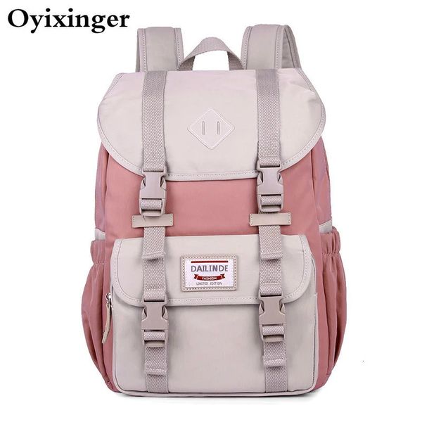 Haute qualité toile sac à dos pour ordinateur portable femmes rose sac à dos cartable pour adolescente filles voyage sac à dos Mochila Feminina Sac A Dos 231225