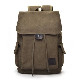 Haute qualité toile hommes sac à dos grand sac d'école à bandoulière sac à dos pour garçons voyage mode sacs de camping mode sacs simples 240112