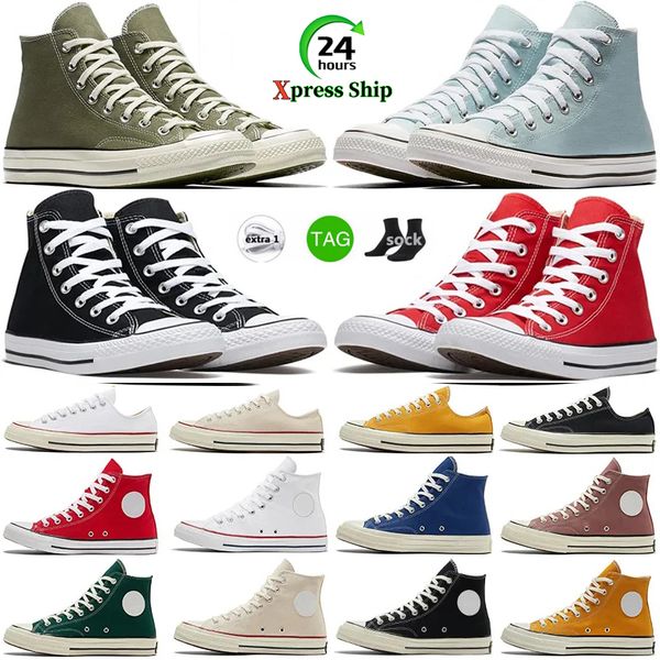 Zapatos de lona de alta calidad Zapatos casuales Década de 1970 Blanco Negro Bajo Alto 1970 Chuck Chucks Plataforma Nombre conjunto unisex Zapato casual de moda Años 70 fuera de la oficina zapatilla de deporte para hombre