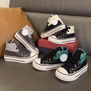 Canvasschoenen van hoge kwaliteit, kinderklassieker voor sterpeuter, jongens, meisjes, kindertrainers Chuck 70 Chucks Alle sneakers Kleurblokkerend ontwerp plat Platform Strass 26-37