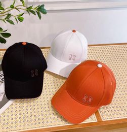 Alta qualidade lona chapéu de sol designer nova carta bonés de beisebol casquette para homens mulheres chapéus de beisebol rua cabido praia sol esportes bola boné laranja ajustável