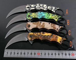 1 Pcs FA33 Couteau À Griffe À Lame Pliante 440C Lames Enduites De Titane Poignée En Aluminium Karambit EDC Couteaux De Poche Avec Emballage De Boîte Au Détail