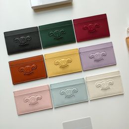 Titular de la tarjeta de alta calidad Cartera corta de lujo Monedero de cuero Hombres Mujeres Embrague de crédito Mini bolso Titular de la tarjeta Estuche de diseñador Tarjetas de crédito Moneda Mini billeteras 9 colores con caja