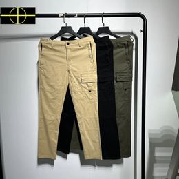 Pantalons de fret de haute qualité Men Femmes Slim Fit Patch latérale Patch Broiderie Straight Zip Pockets Pantmand 240411