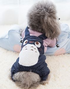 Hoge kwaliteit cartoon roze hond kleding mijn buurman Totoro bib teddy kleine hond hiromi herfst en winter hond winter warm fleece huisdier kleding