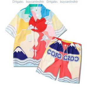 Casa Blanca de haute qualité Short Set Fashion Casablanc Shirt and Suit Men Men Short T-shirt Tee Beach Shorts en cuir Summer Swim Designer Mens D4NH