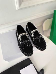 Hoge kwaliteit casual sandalen Mullers platte loafers mode luxe kwastje decoratie gestikte erwtenschoenen