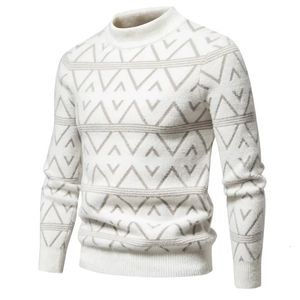 Hoge kwaliteit casual trend heren imitatie mink trui zachte en comfortabel warme gebreide pullover mannen kleding 240104