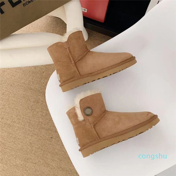 Botas Martin de marca casual para mujer de alta calidad Diseñador de lujo Piel de cabra impermeable en una suela exterior súper suave con caja son tamaño 35-40 22