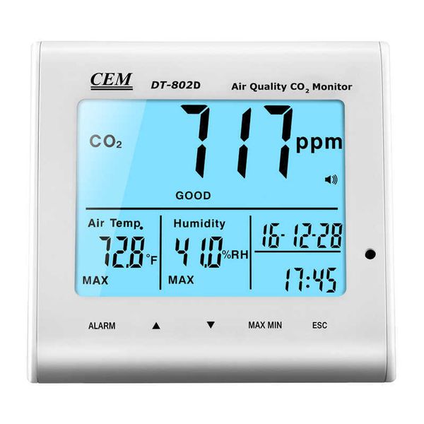 Monitor de CO2 portátil de alta calidad CEM DT-802D