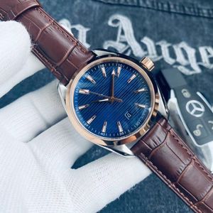 Montre de luxe avec lunette en céramique de haute qualité, montre automatique limitée pour hommes, mouvement mécanique, montre bleue 300