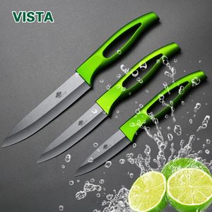 Hoge Kwaliteit Keramische Mes koken set 3 4 5 inch Zwart Blade Groen Handvat Paring Fruit Koken Keukenmessen 240118