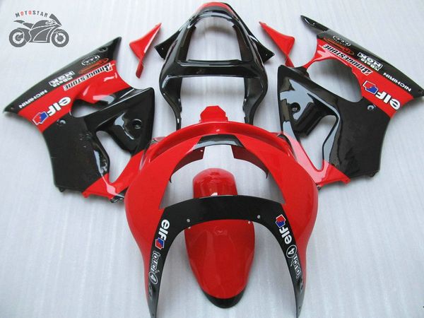 Kits de carenado chino de alta calidad para Kawasaki Ninja ZX6R 1998 1999 ZX-6R rojo negro reparación de carrocería carenados de motocicleta ZX 6R 98 99