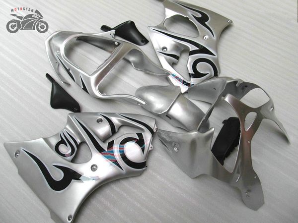 Juego de carenados chinos de alta calidad para Kawasaki 2005 2006 2008 ZZR600 05-08 ZZR 600 kits de carenado de motocicleta de inyección de carrera de carretera plateada