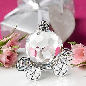 Haute qualité choix Collection cendrillon cristal citrouille chariot faveurs de mariage 10 pcs/lot 1027
