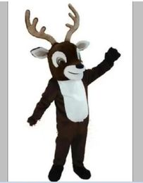 Alta qualidade cervos de natal elk mascote peludo traje vestido de festa roupas carnaval adulto unisex fursuit