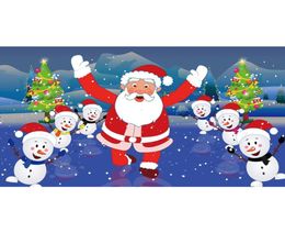 Drapeaux de Noël de haute qualité Joyeux Noël Happy Decoration 3x5 Ft Banner 90x150cm Festival Party Gift 100d Polyester imprimé HO3909744