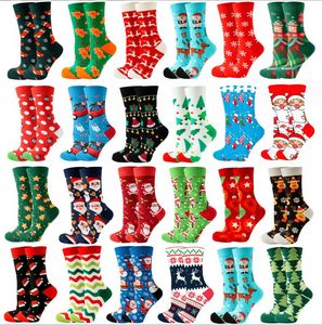 Hoge kwaliteit kerstsokken grappige nieuwigheid mode kleurrijke coole gekke skateboard unisex kerstman lange crew sokken voor mannen vrouwen
