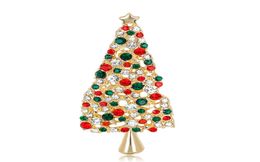 Broches d'arbre de Noël de haute qualité avec cristal pour femmes hommes enfants joyeux Noël cadeau strass badge toute la mode J9139920