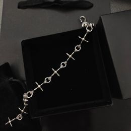 Bracelet chromée de haute qualité bracelet bracelet hip hop nche de design rétro do Old Silver Personality Fashion Designer bijoux en gros