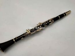 Clarinette de haute qualité C Tone 17 touches Ebonoy Wood Gold plaqué Instrument de musique professionnel avec étui