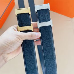 Cinturón de diseño clásico de alta calidad para mujer, hebilla en H de acero inoxidable, cinturón de cuero auténtico AAA para mujer, cinturón Retro de lujo para hombre, cinturón reversible de 90-125cm H144