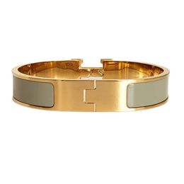 Hoogwaardige klassieke mode -armband Designer Designeloze stalen armbanden 8mm 12 mm Gold armbanden merk voor mannen Valentijnscadeau