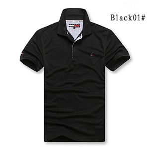 Hommes Top Blanc rouge Broderie Polo Shirt À Manches Courtes Solide Polo Homme Polo Tommy Homme Slim Homme Vêtements Camisas Polos Chemise S-4XL 5XL 6XL