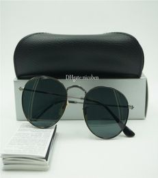 Lunettes de soleil classiques de haute qualité pour hommes femmes marque lunettes de soleil de créateur monture en métal lentille en verre 51MM Vintage lunettes rondes cercle 4823821