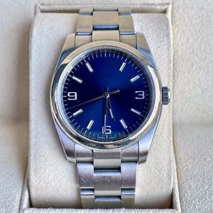 Reloj clásico de mujer de alta calidad 126200 Reloj mecánico Movimiento automático Acero inoxidable 369 apertura Relojes azules 31 mm.36 mm.41 mm.904L cristal de zafiro de calidad