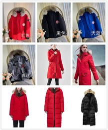 hoge kwaliteit klassieke dames designer witte badge donsjack herfst en winter pufferjas bovenkleding causaal warm verdikt parka's damesjassen canada ganzen S-L H2