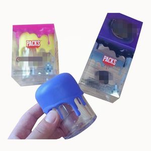 botella de plástico transparente de alta calidad Packwoods PAQUETES Otros embalajes con tapa de rosca de silicona, paquetes herméticos a prueba de olores de 3,5 g