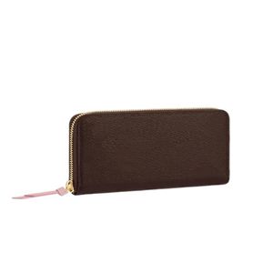 Haute qualité CLEMENCE Designers pu cuir portefeuilles à glissière unique porte-monnaie de luxe porte-carte longue pochette portefeuille avec boîte série 275r