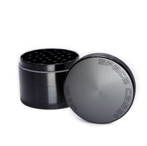 high quality CNC space case grinder 4 layer 63mm tobacco smoke cigarette detector grinder cigarette machine Grinder black silver